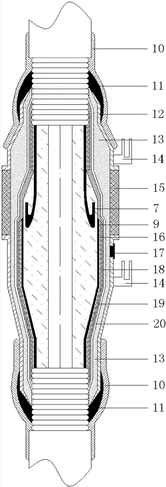 Cross-linked polyethylene insulated cable insulation shielded isolation joint and mold casting manufacturing process thereof