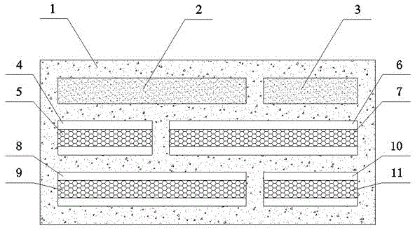 Phase change heat insulation composite hollow building block