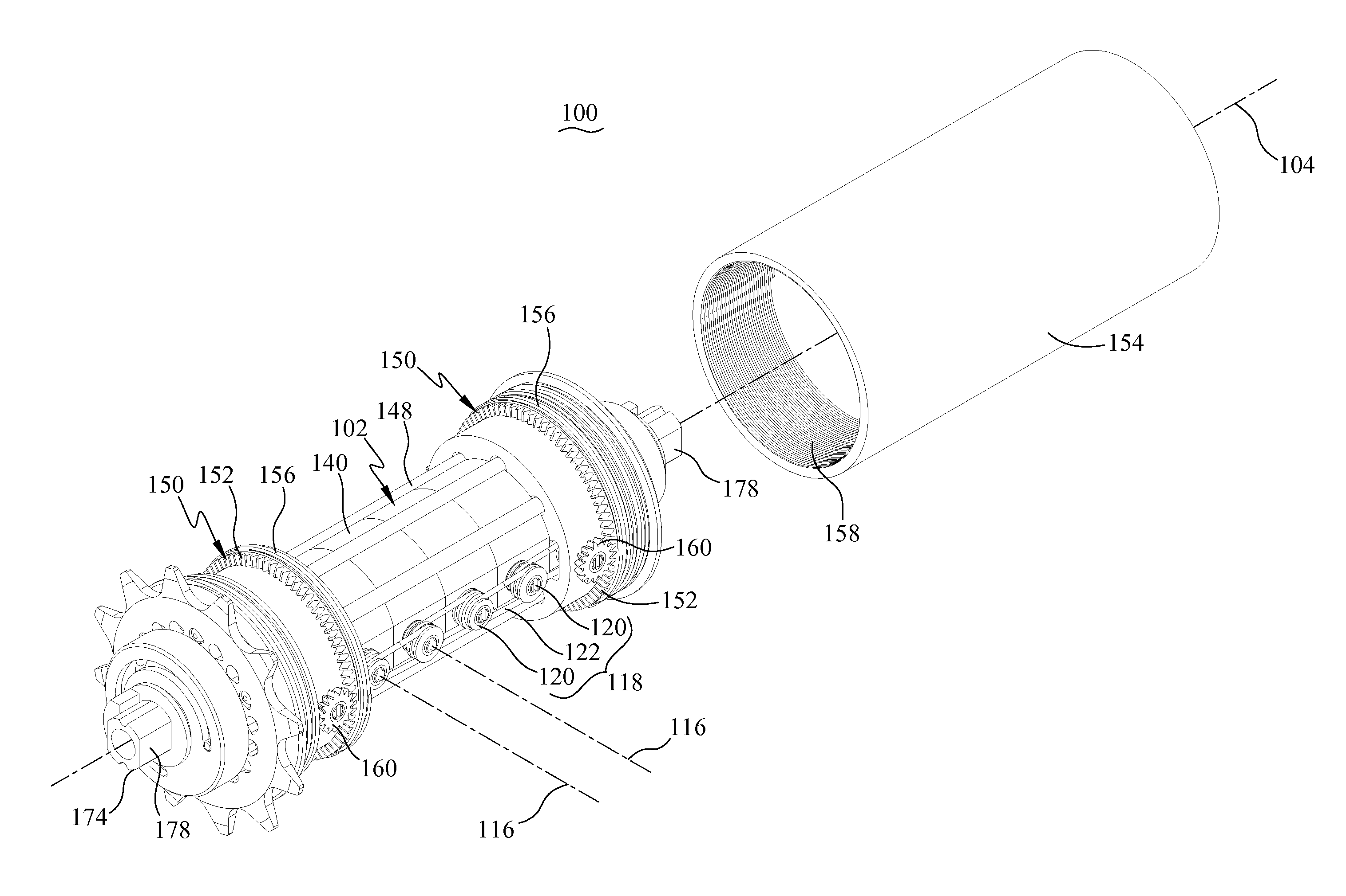 Multi-Ratio Transmission System with Parallel Vertical and Coaxial Planet Gears