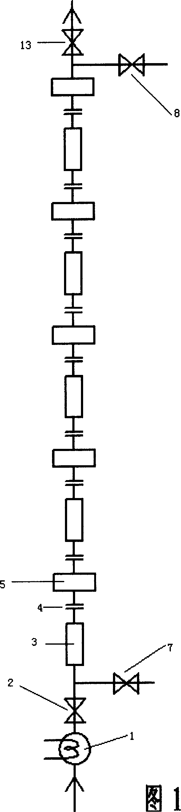 Device with stepping type short tubes for removing inhalable particulates by thermophoresis