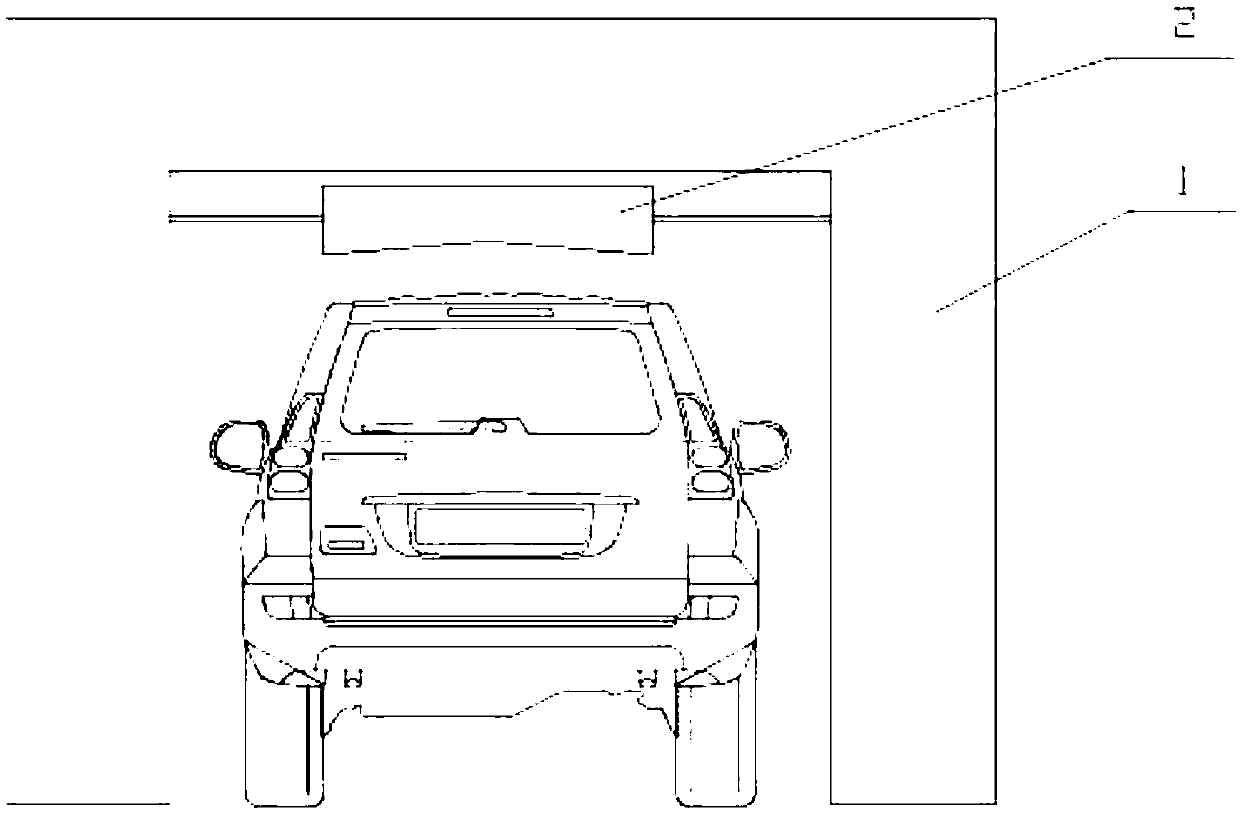 Top air blowing device of automatic car washing machine