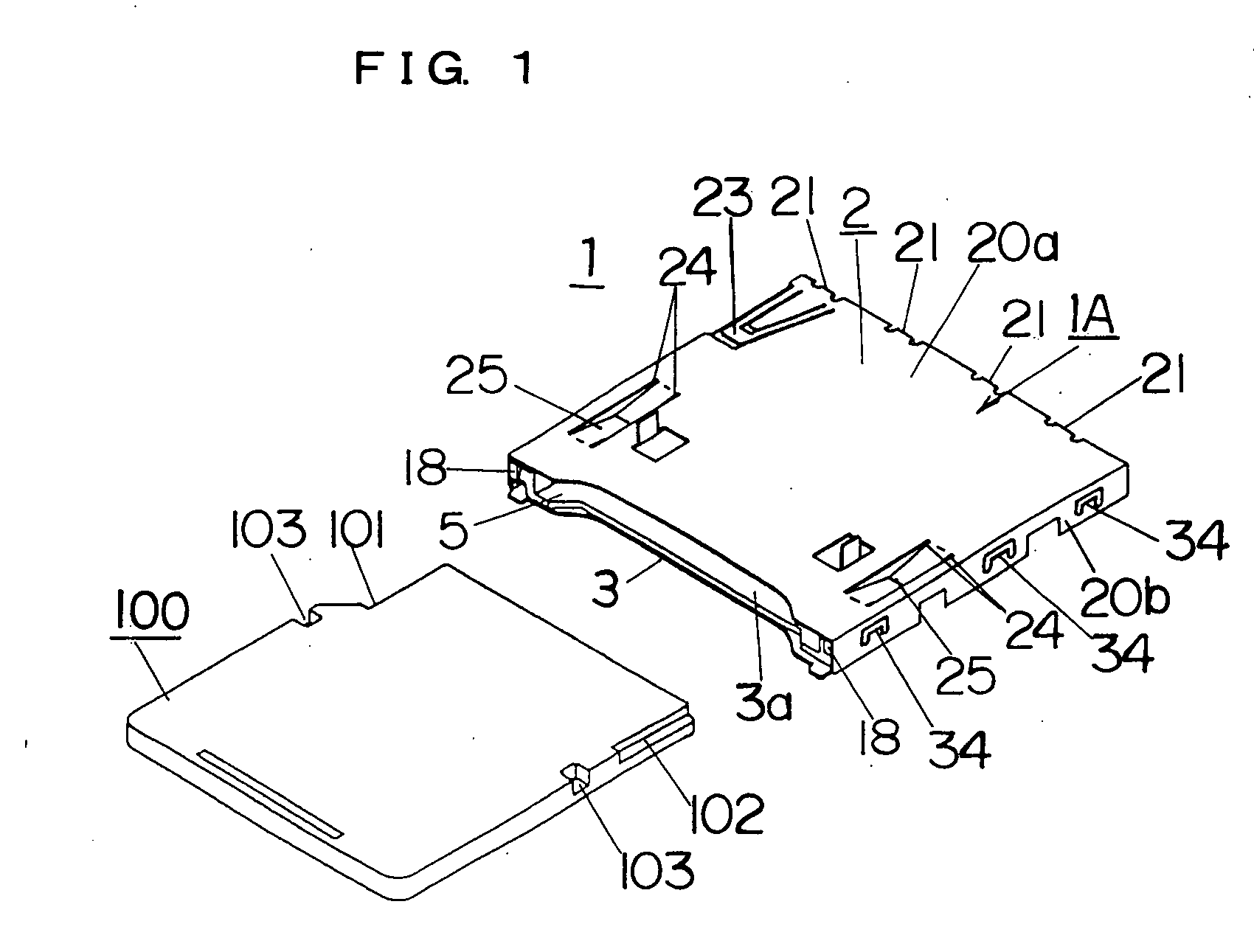 Connector for memory card