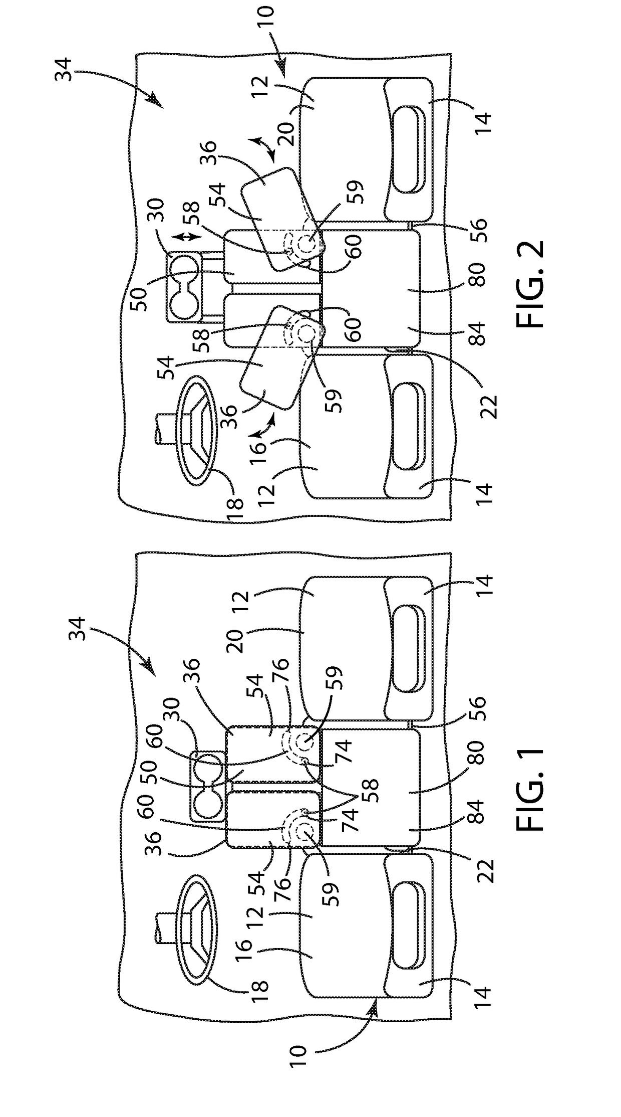 Flexible motor vehicle work surface for laptops and tablets