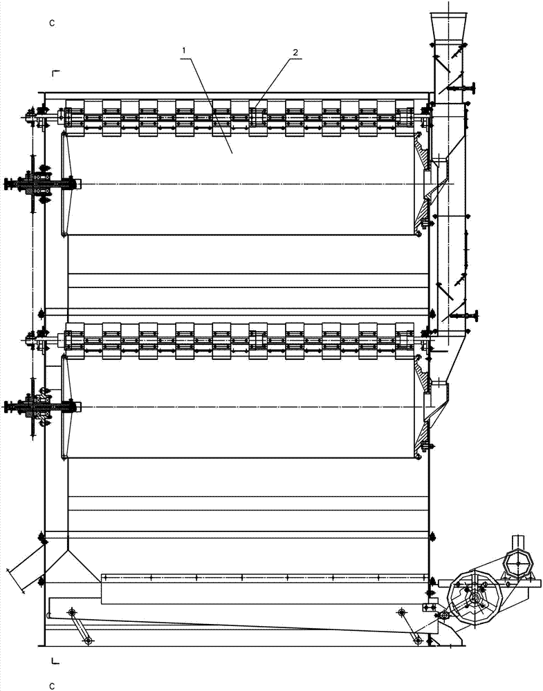 Beating sieve cleaning mechanism of peanut rotary drum grader