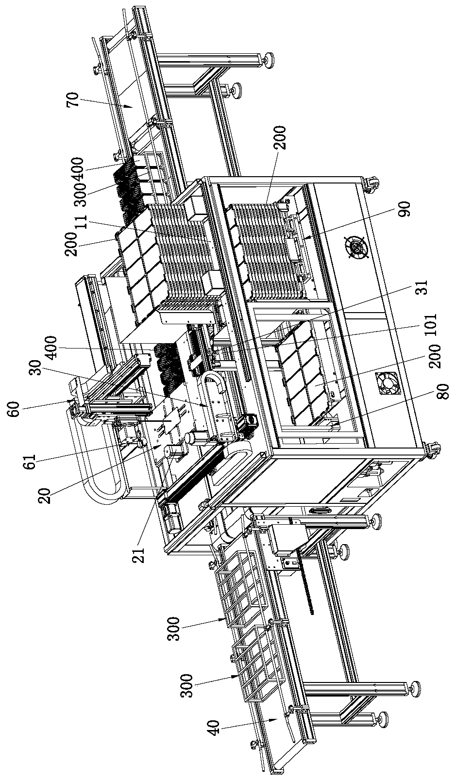 Full-automatic frame inserting machine for glass cover plate