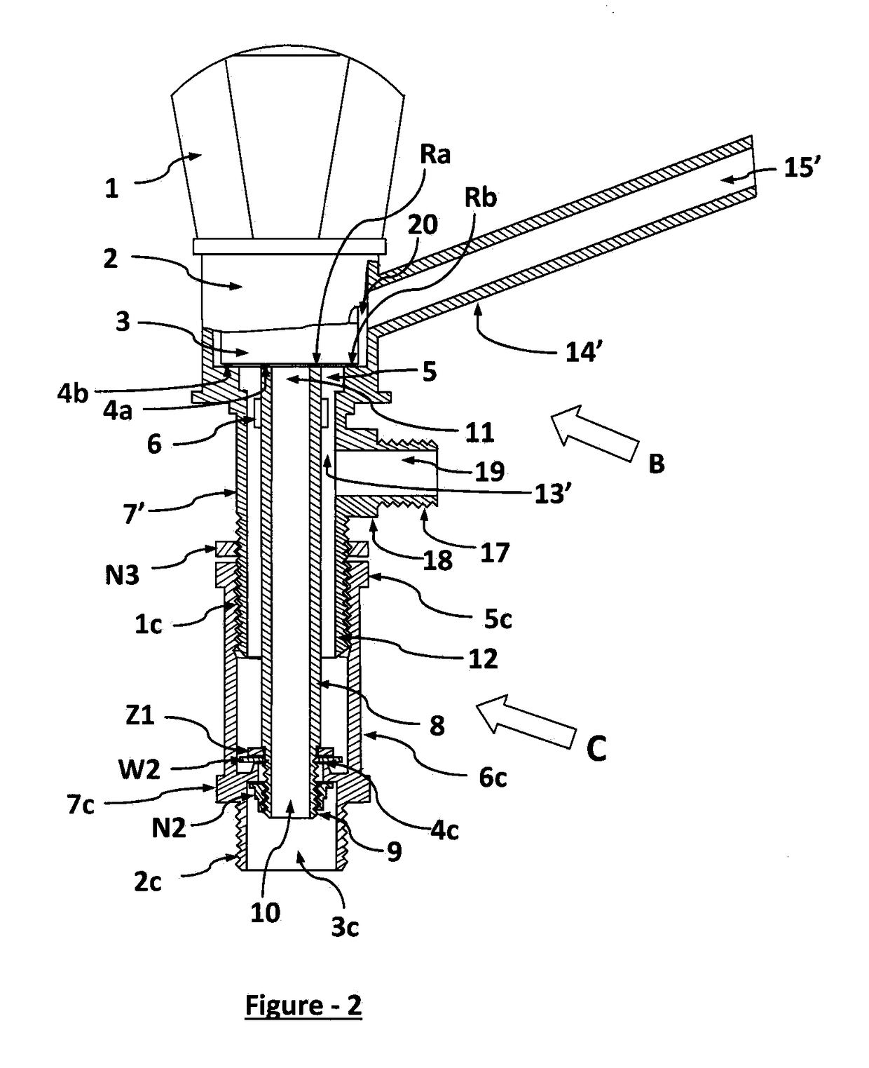 Fluid mixer tap or valve