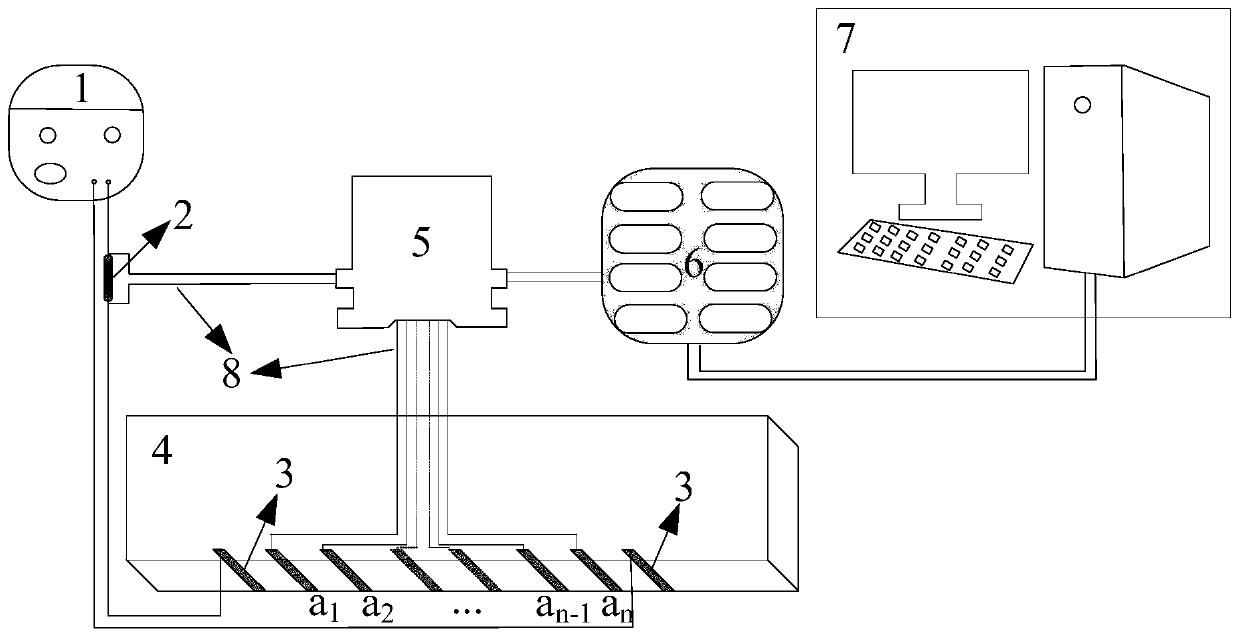 Device and method for width monitoring and regional self-positioning of tensile fracture of concrete