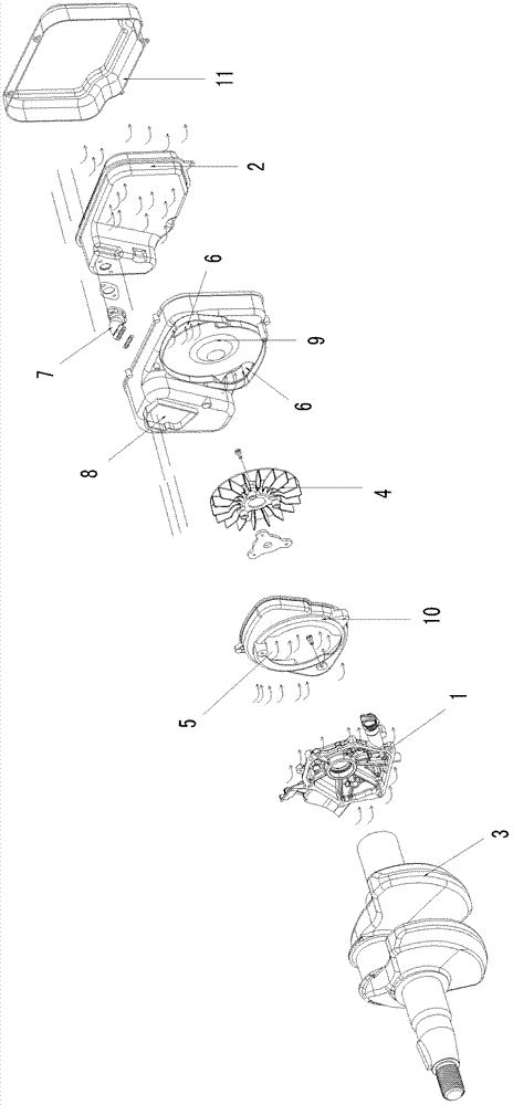 Ventilated cooling device of digital generating set