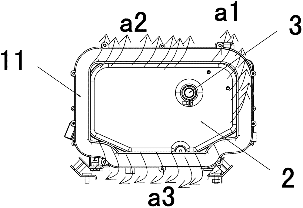 Ventilated cooling device of digital generating set