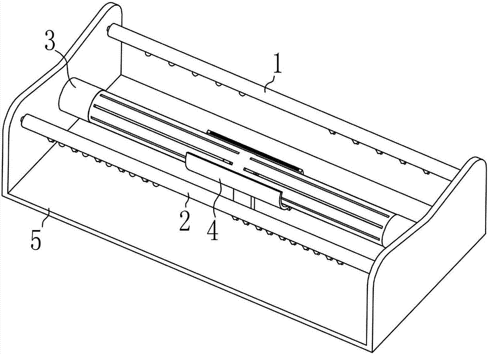 A device for treating plastic film wrinkles by using airflow