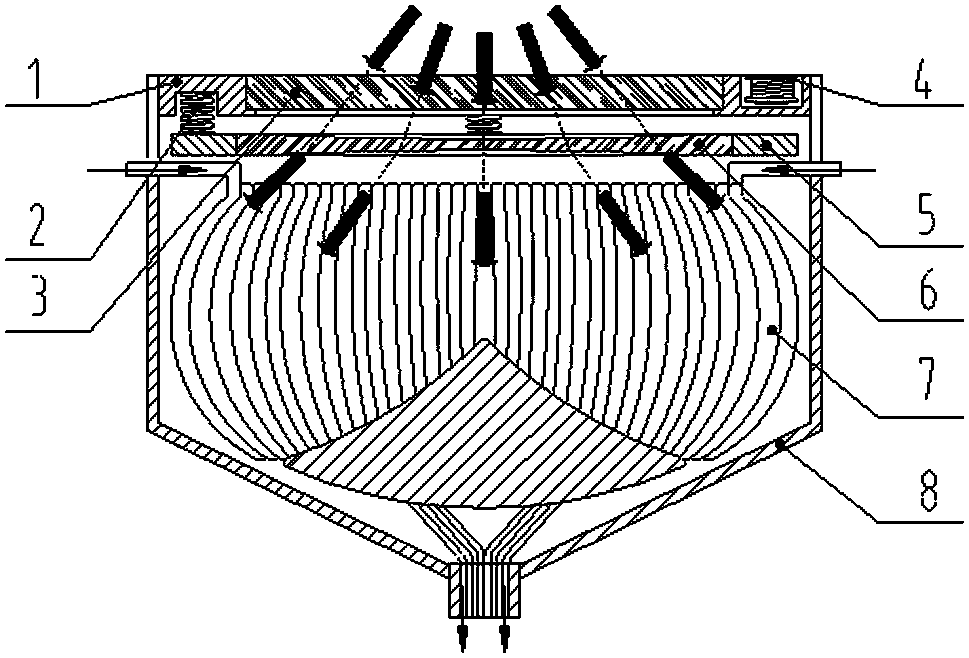 Solarenergy heat absorber with built-in lens capable of moving in reciprocating mode in axial direction