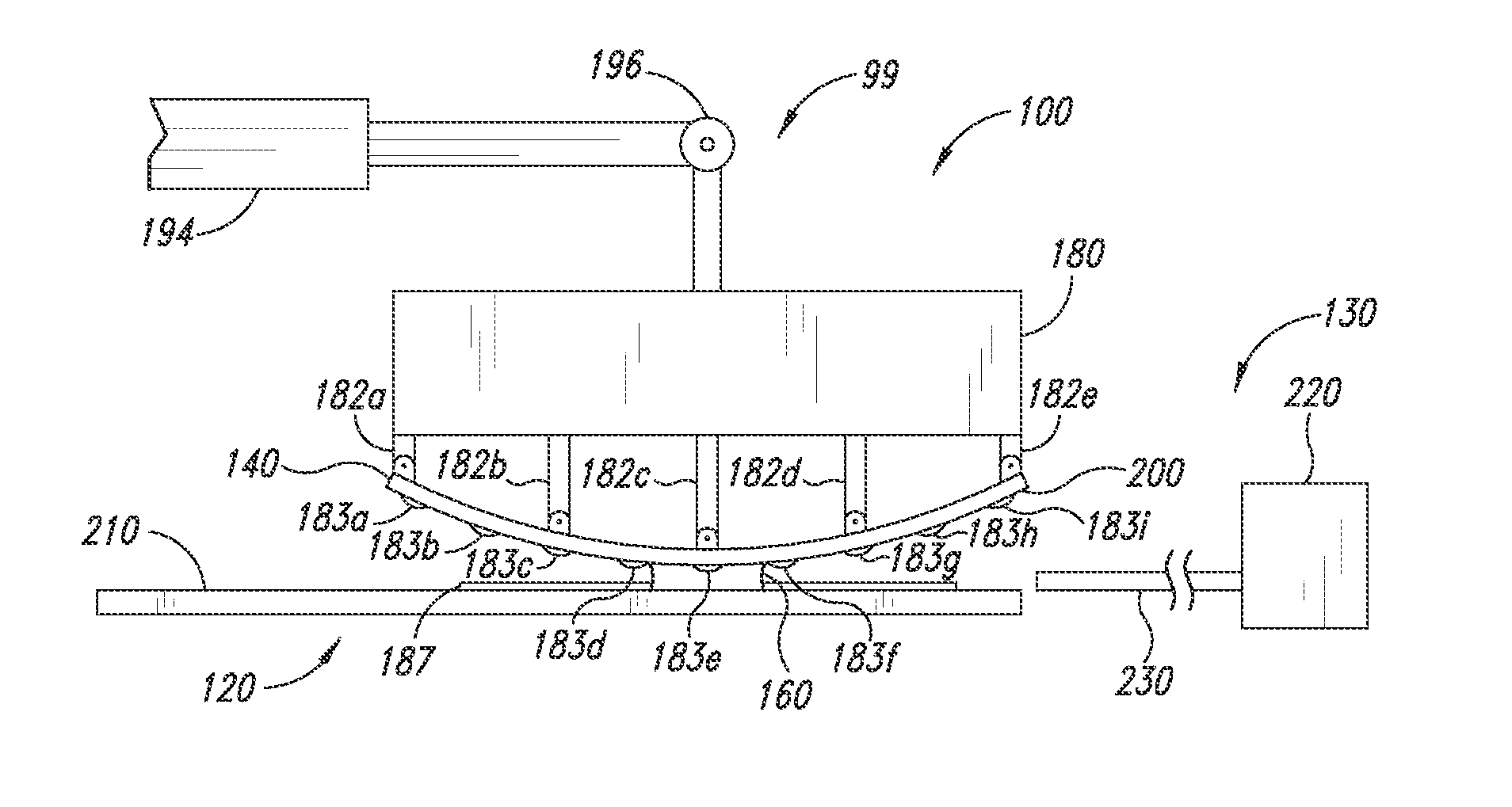 Thin film processing apparatuses for adjustable volume accommodation