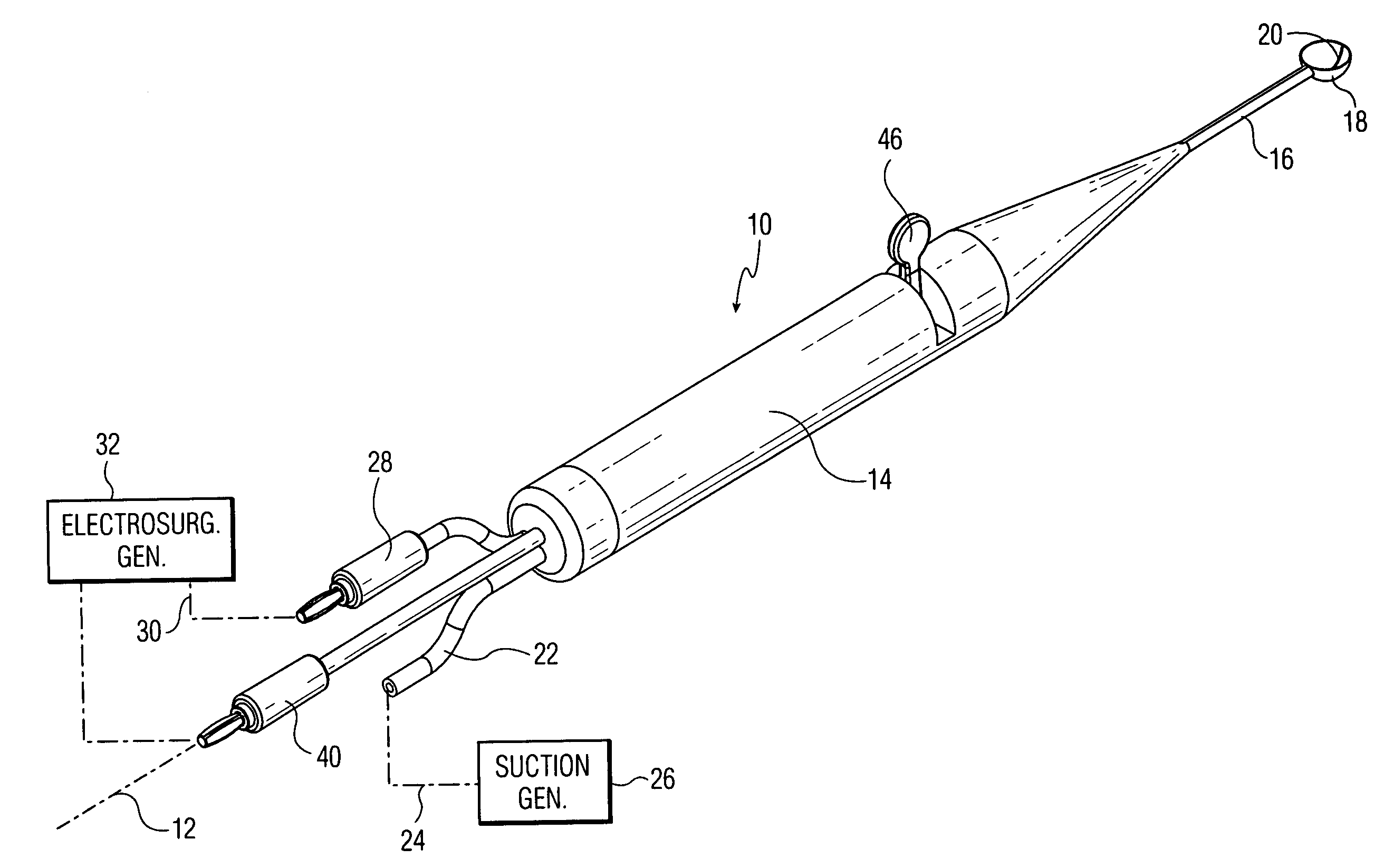 RF intervertebral electrosurgical probe