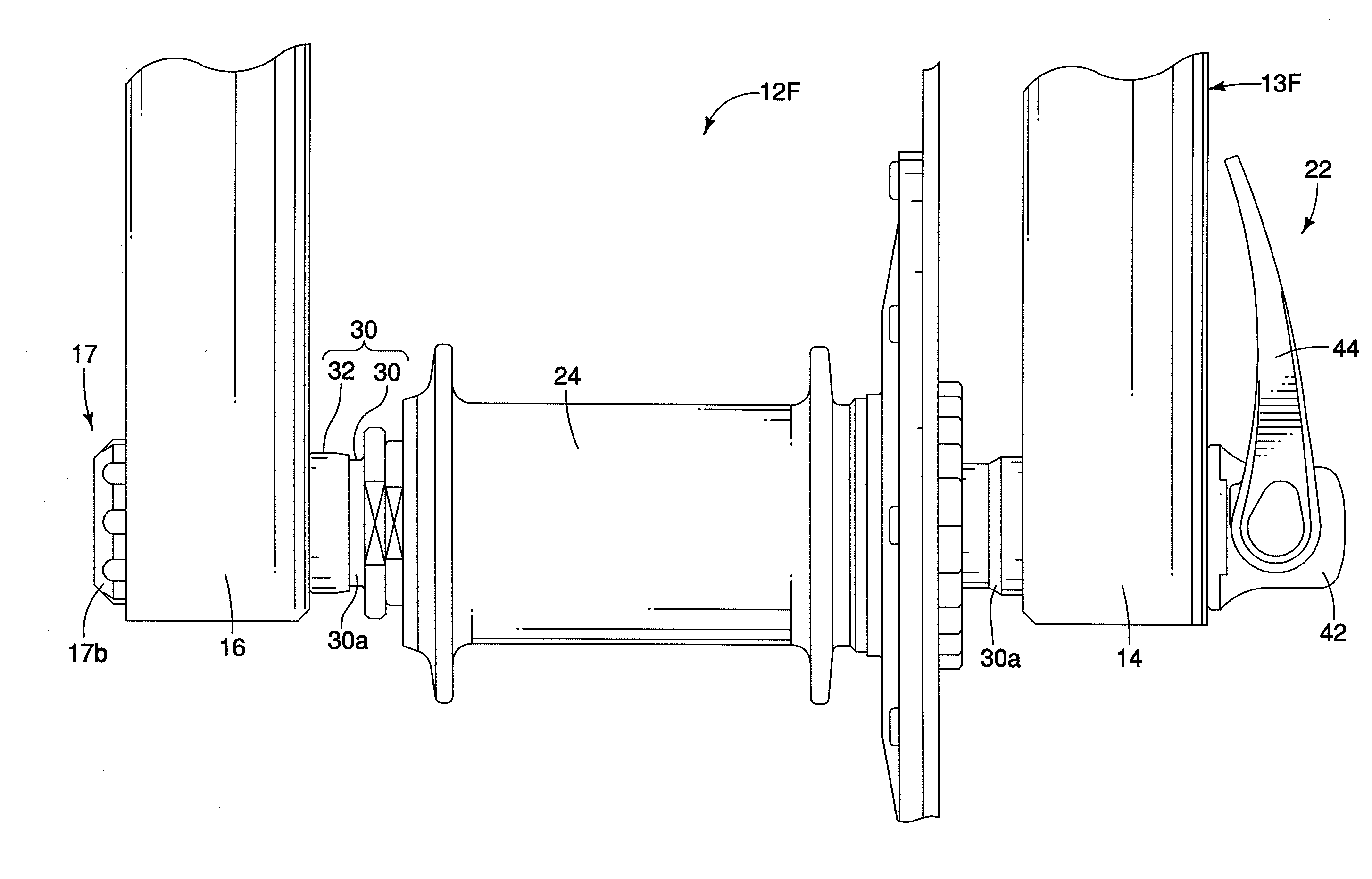 Bicycle wheel securing structure