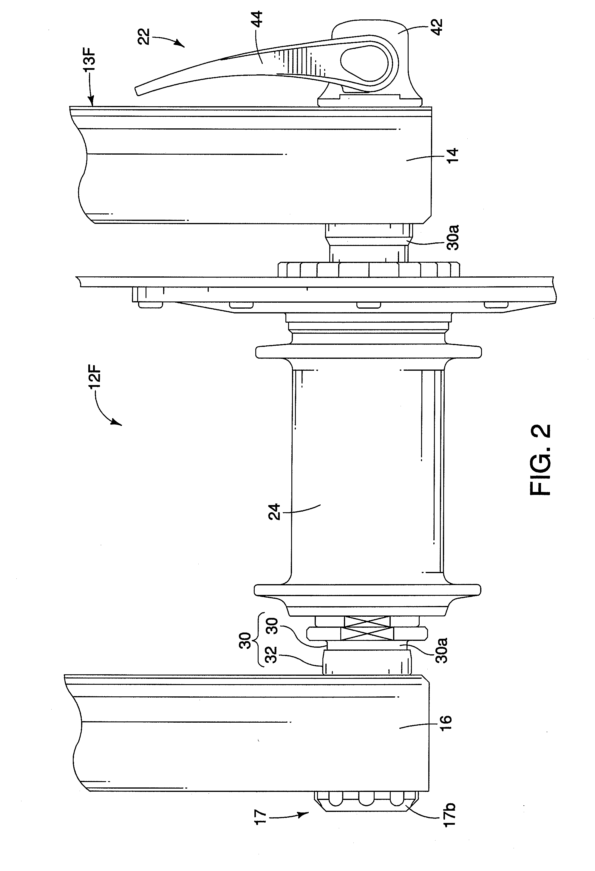 Bicycle wheel securing structure