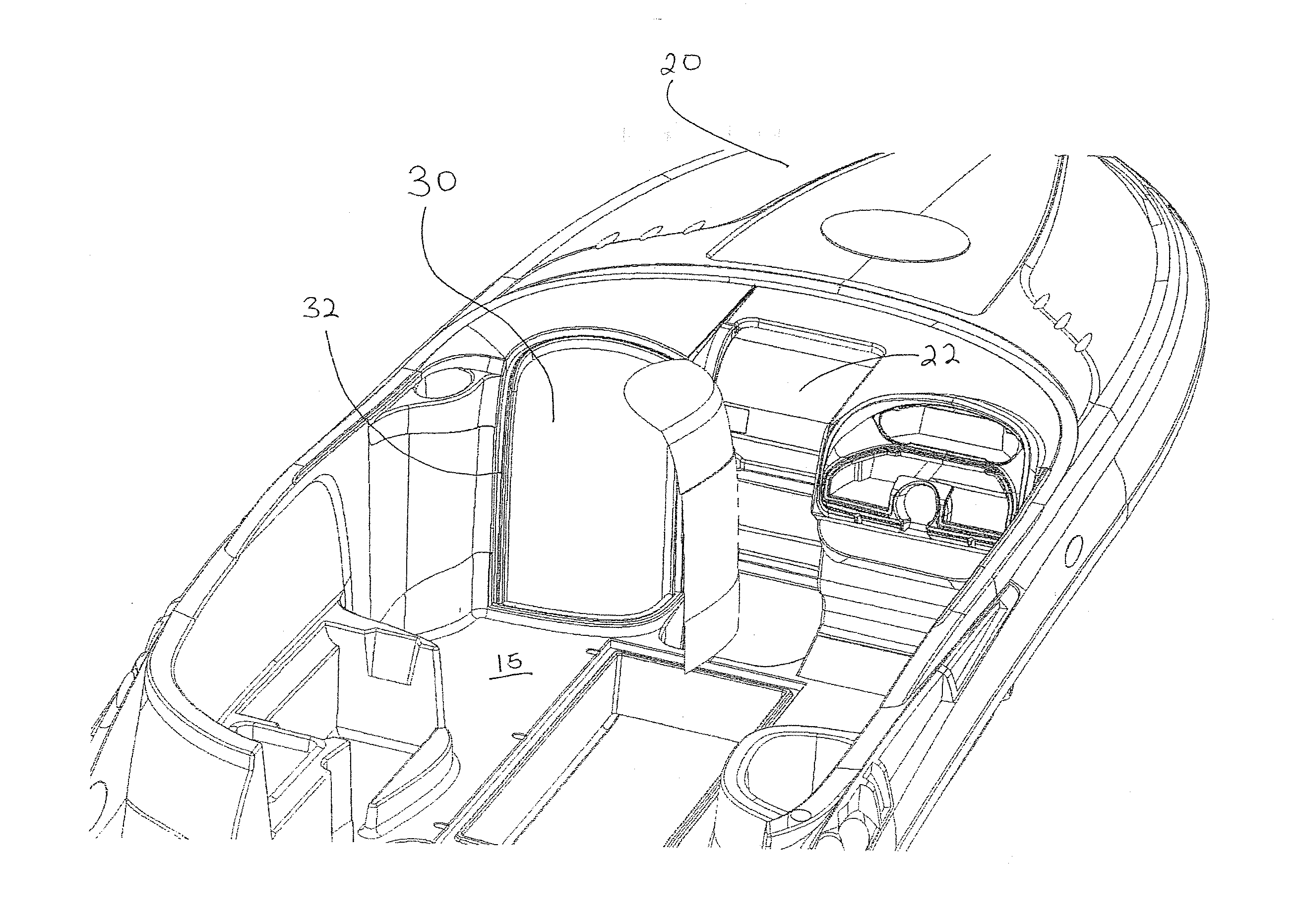 Cuddy cabin vessel with separate privacy enclosure