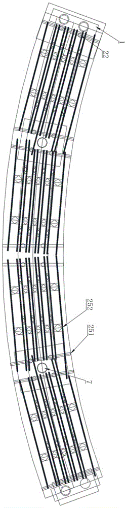 Over-line continuous beam removing method and support for removing