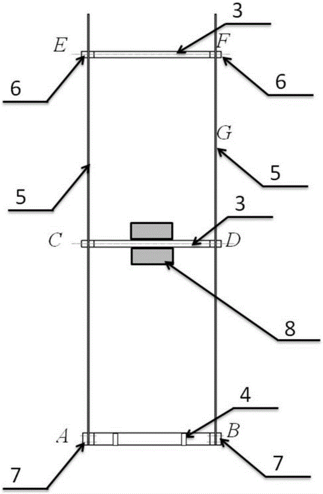 Multilayer frame teaching experiment model and experiment method thereof