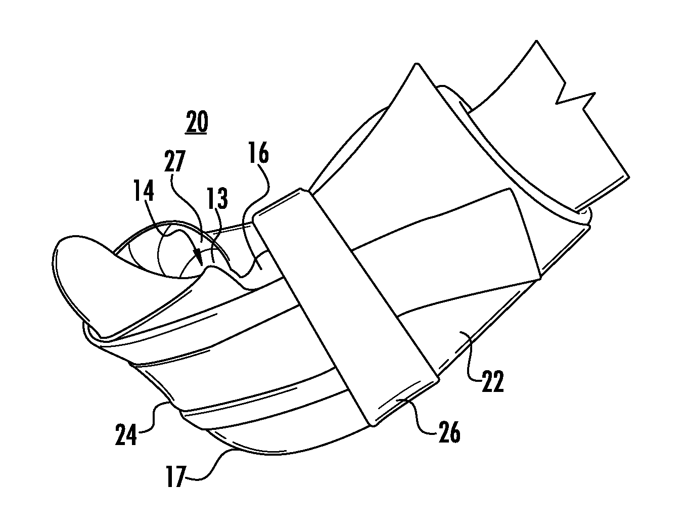 Method and system for fluidized lower leg protection