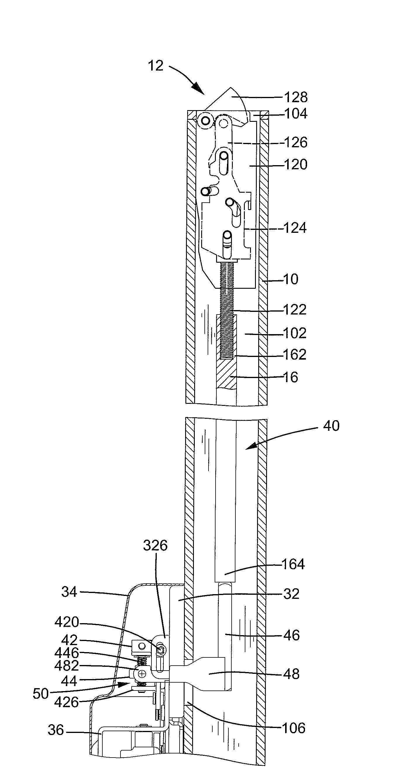 Connecting Device for Concealed-Type Top or Bottom Latch for Panic Exit Door Lock