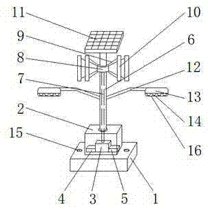 Solar energy-wind energy mixed new energy LED energy-saving and environment-friendly street lamp