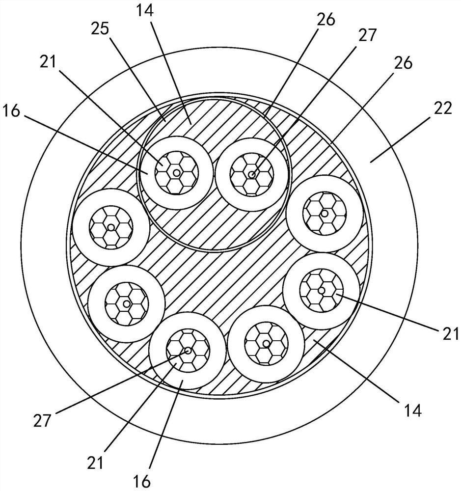 Charging cable for light high-current-carrying tensile anti-torsion liquid-cooling direct-current charging pile