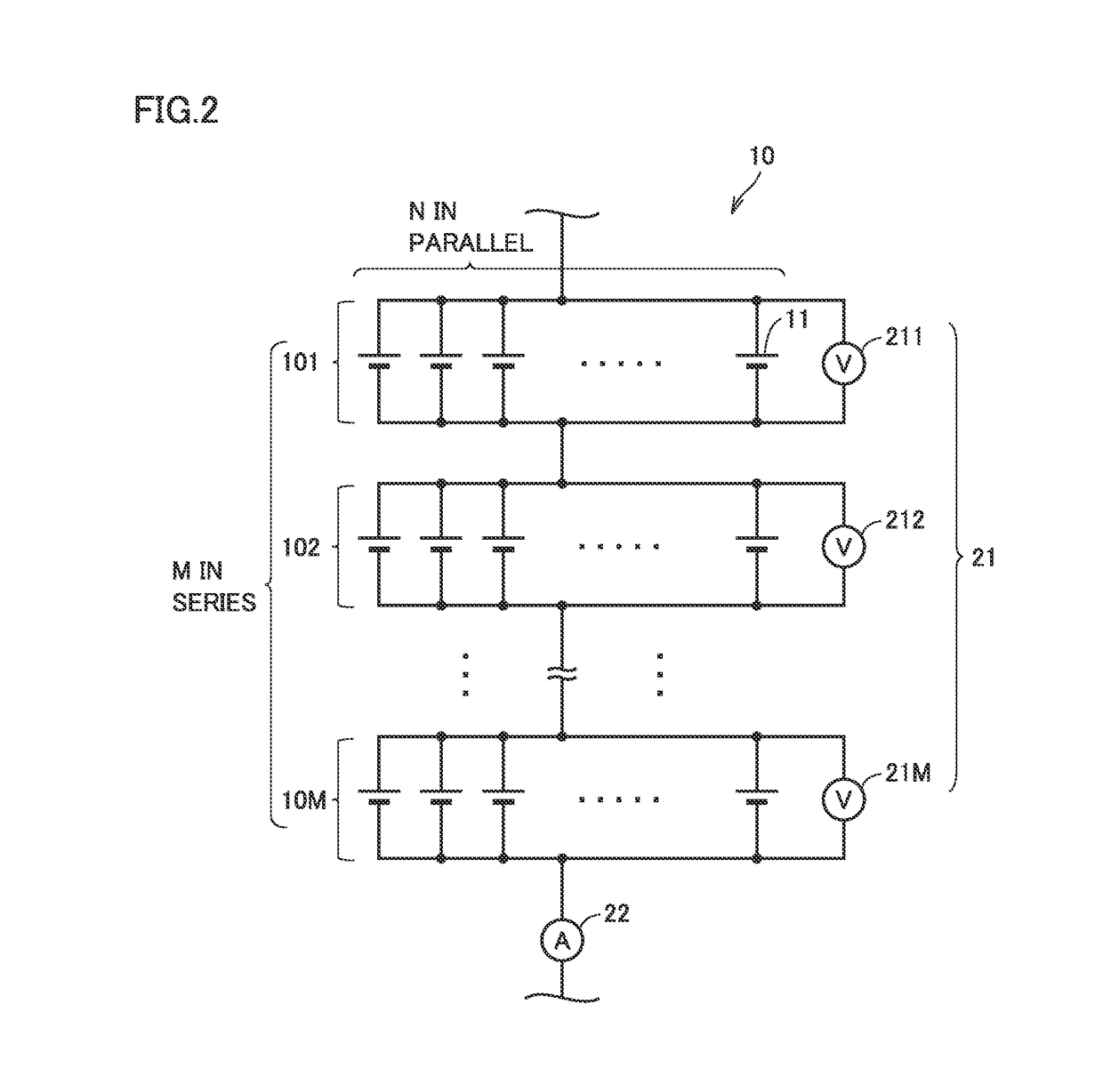 Method of estimating deteriorated state of secondary battery and secondary battery system