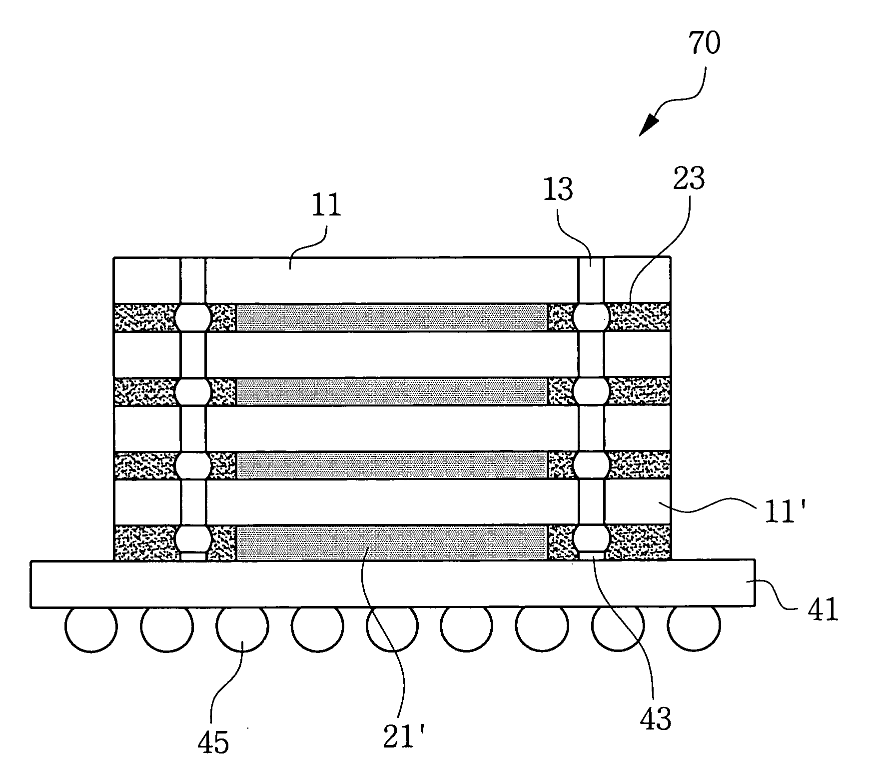 Method for manufacturing wafer level chip stack package