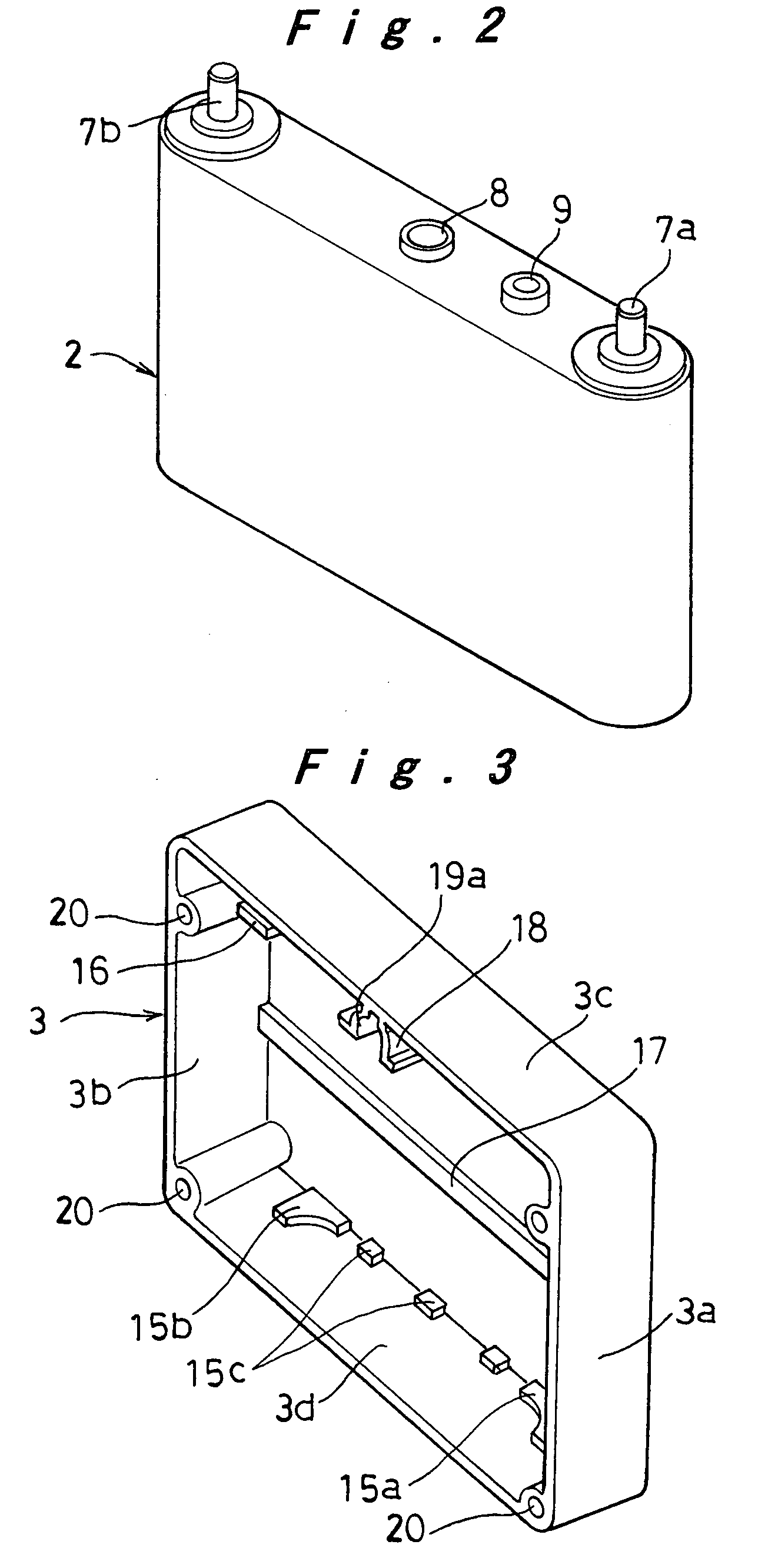 Combined battery and battery holding frame