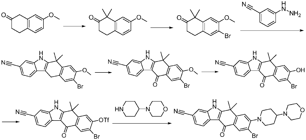 A kind of preparation method of alectinib