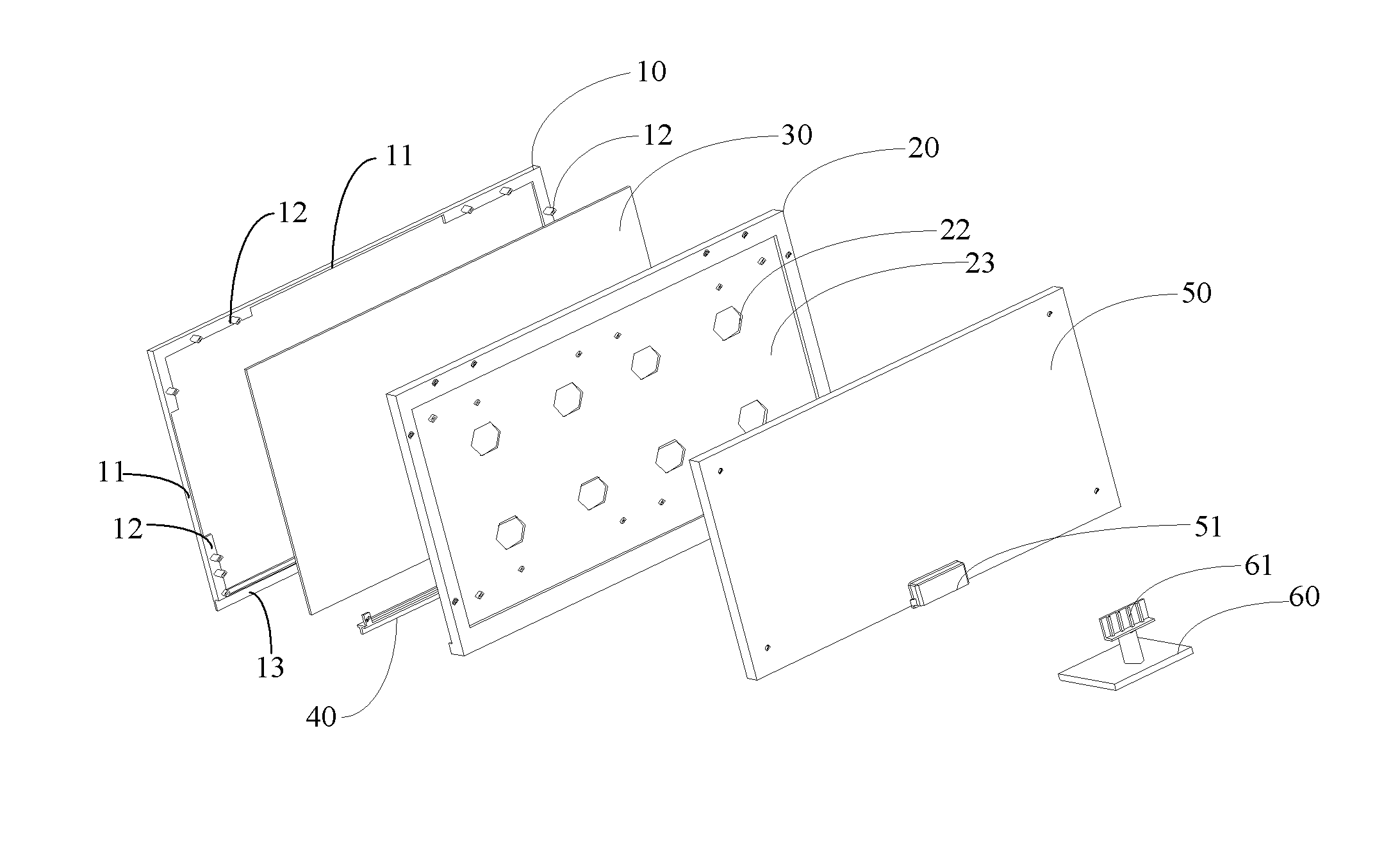 Housing of flat panel television and flat panel television