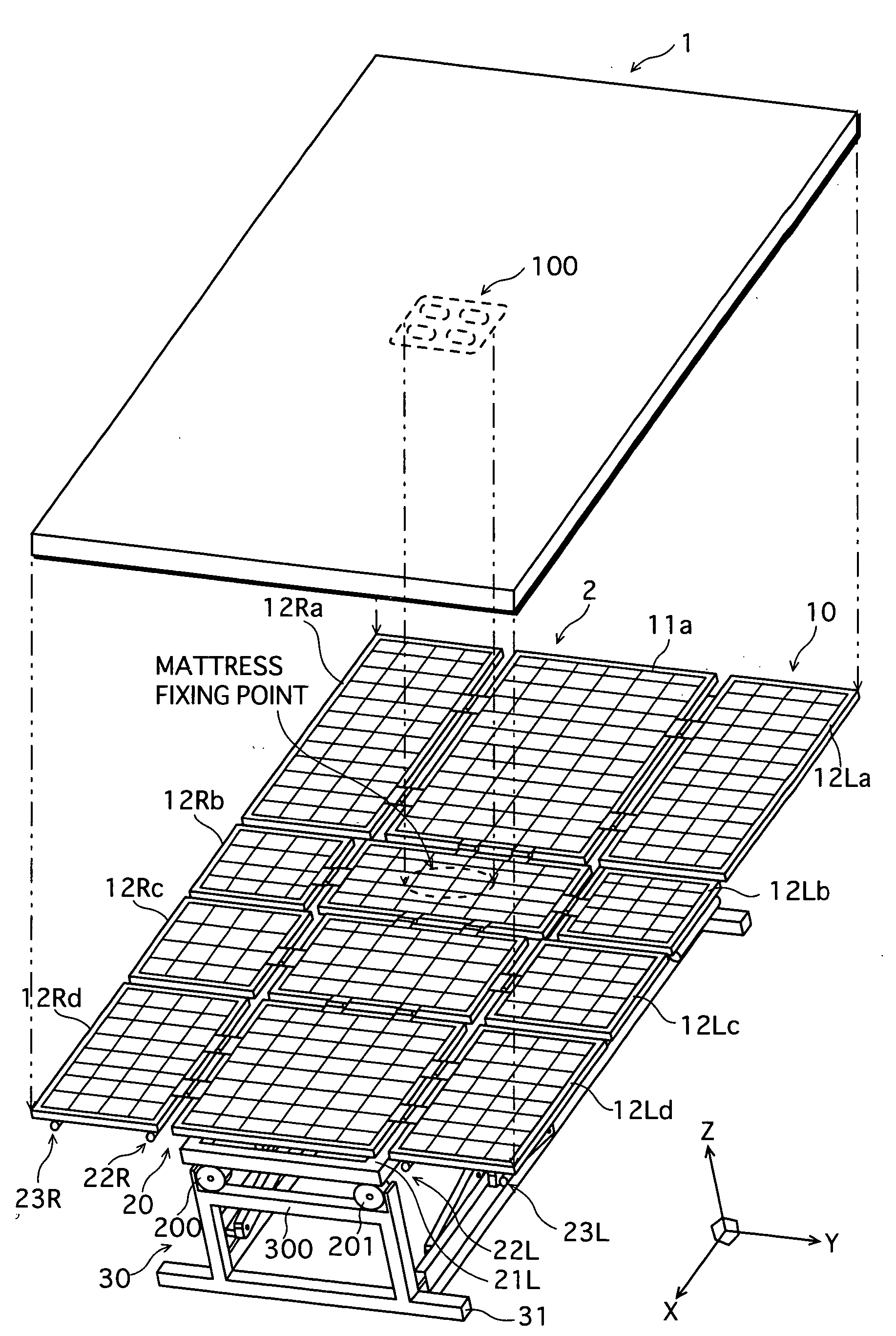 Mattress for movable bed