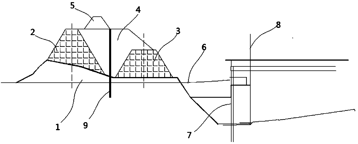 A construction method for rebuilding cofferdam anti-seepage system of immersed tube tunnel