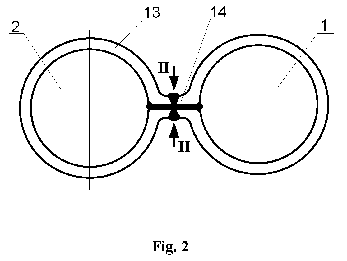 Long flexible tubing element (variants)