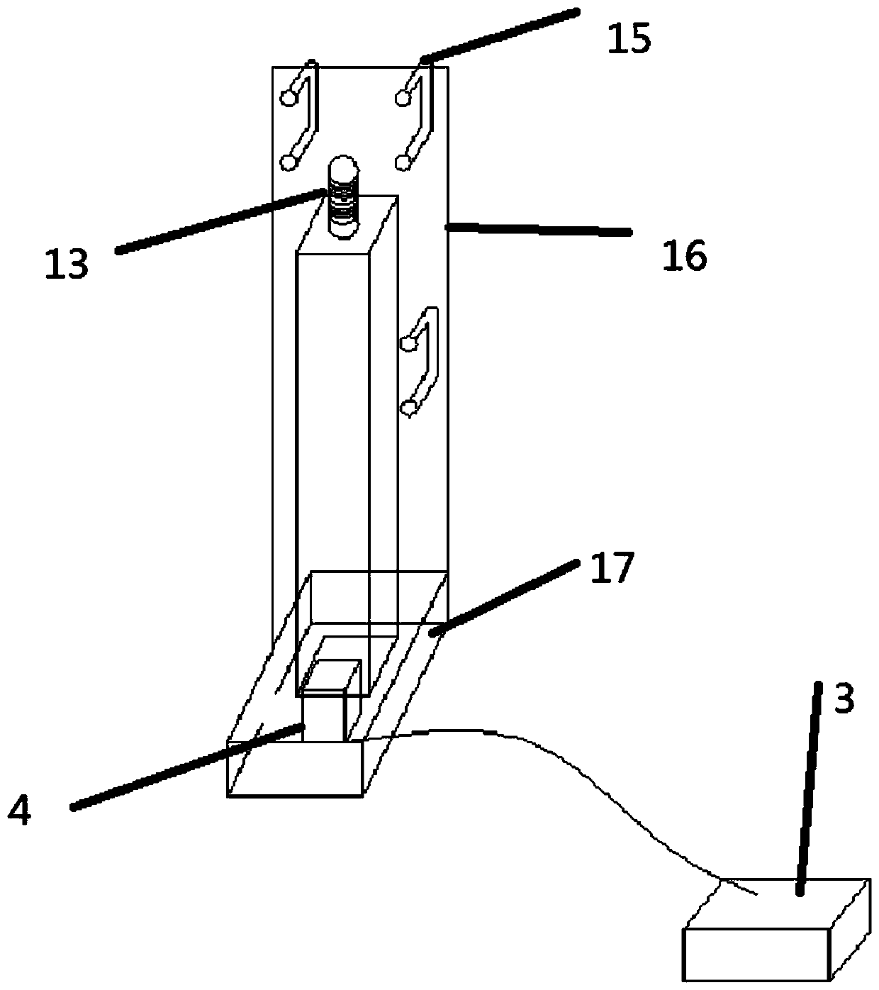 Experimental device for studying vertical penetration phenomenon of floating ice plate