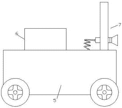 Garden pesticide spraying device having height adjusting function