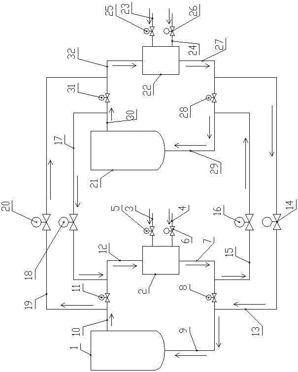 Double-tank double-temperature-control redundant hot-standby low-temperature control system and control method thereof