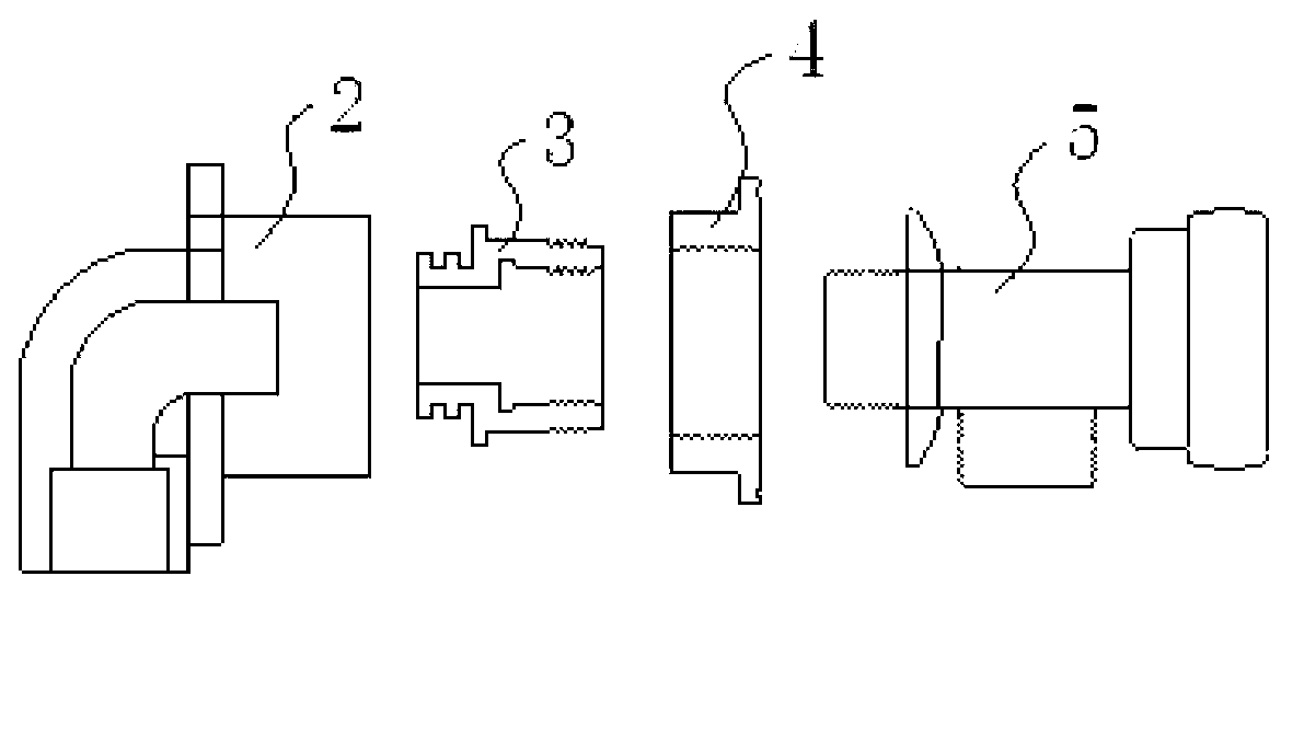 Prefabricate toilet built-in type water pipe installation assembly