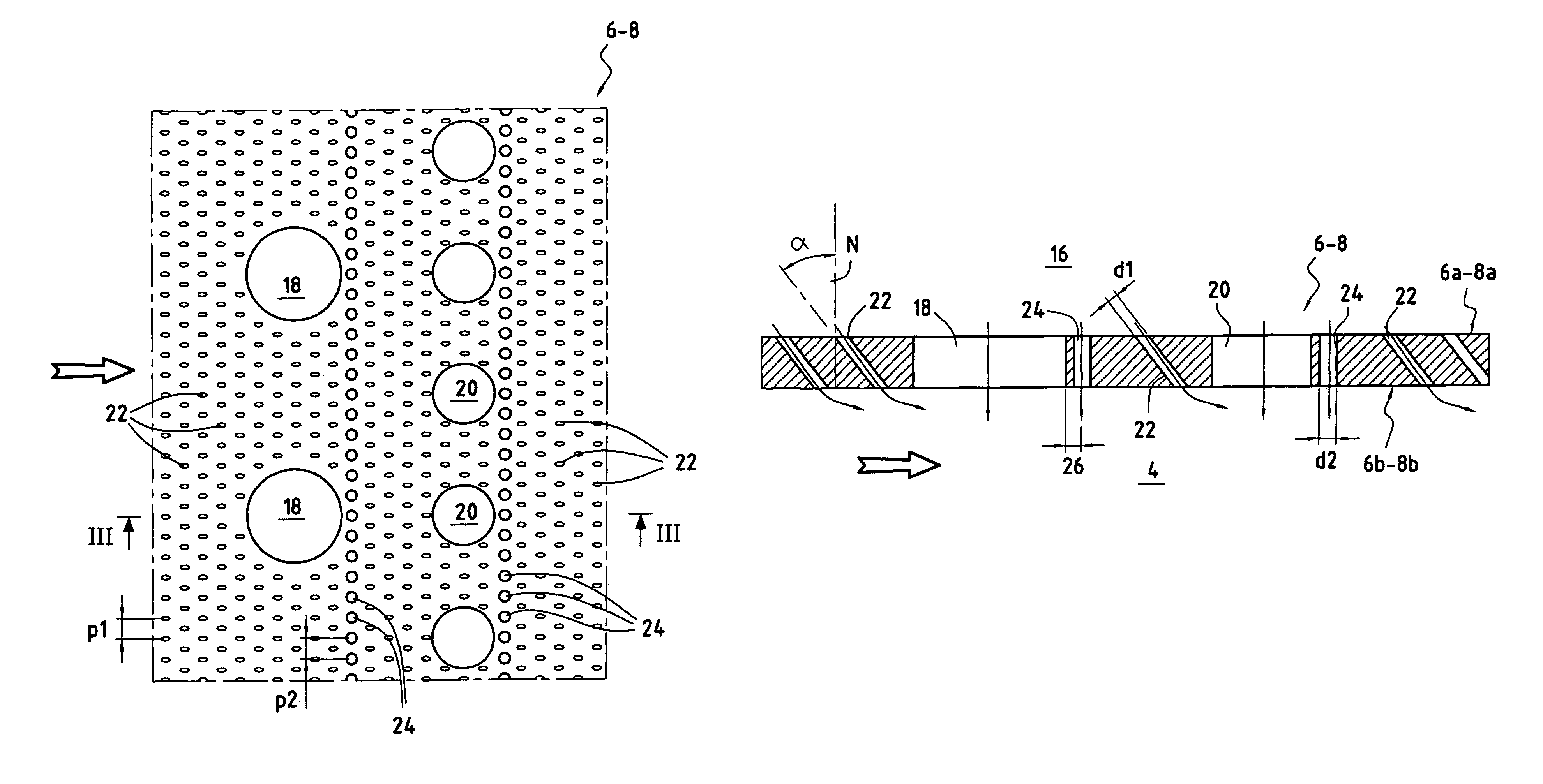 Performance of a combustion chamber by multiple wall perforations