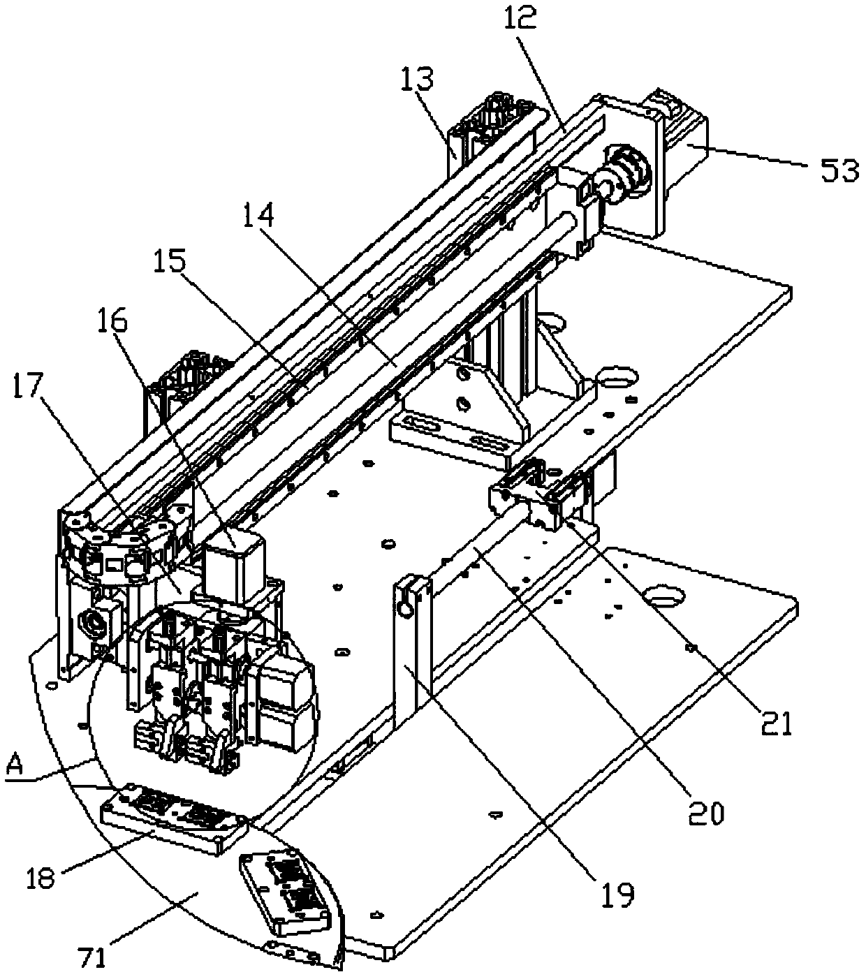 Battery pole piece slitting and welding integration machine