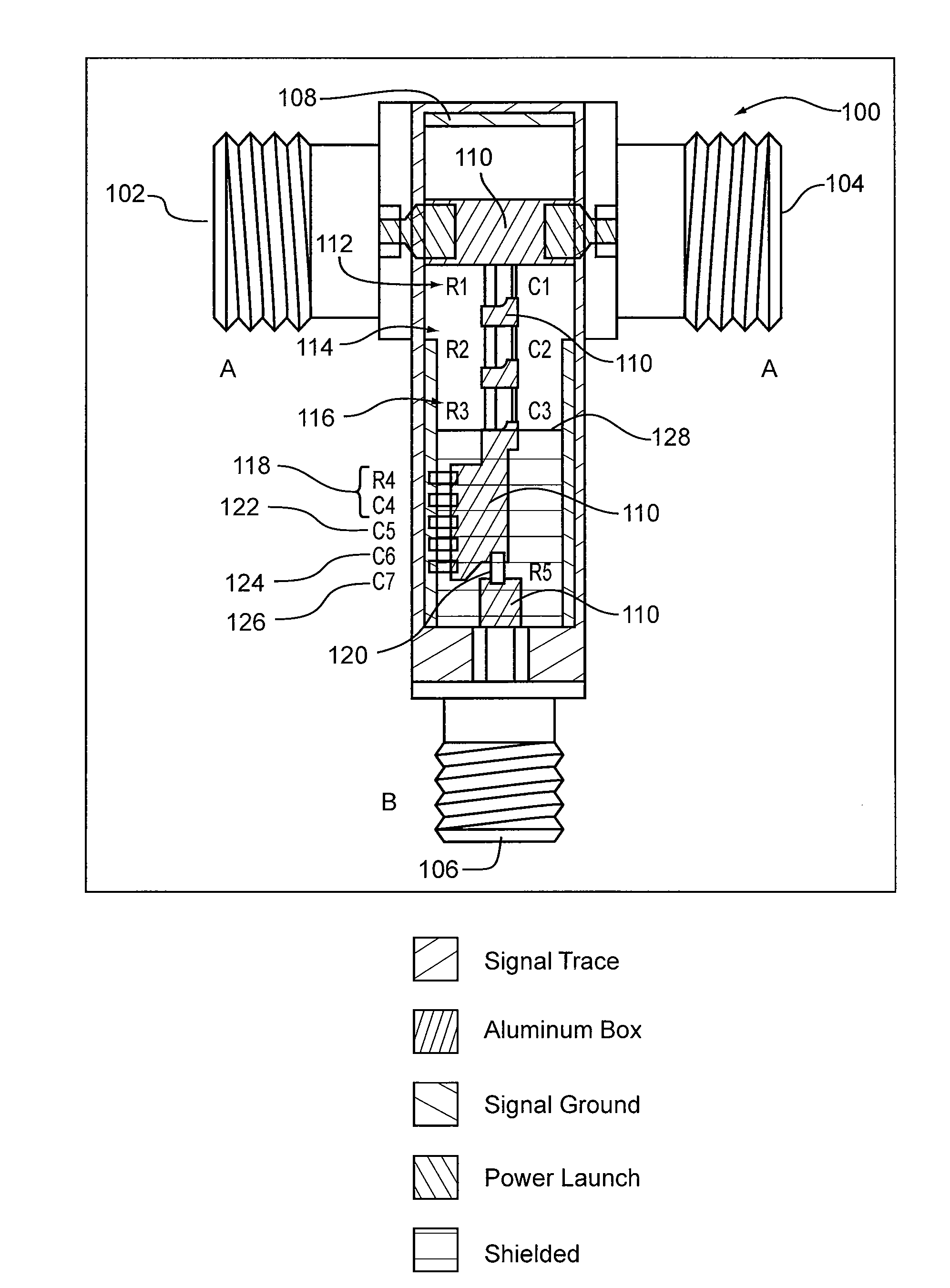 Broadband high impedance pickoff circuit