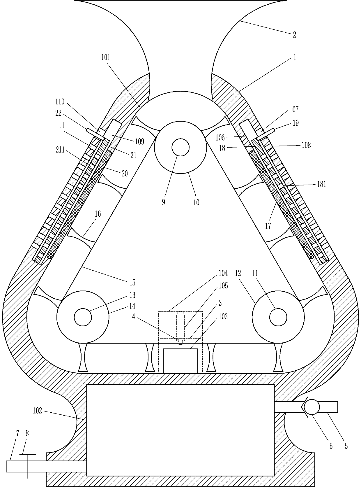 Cooling device convenient to use for biological fertilizers