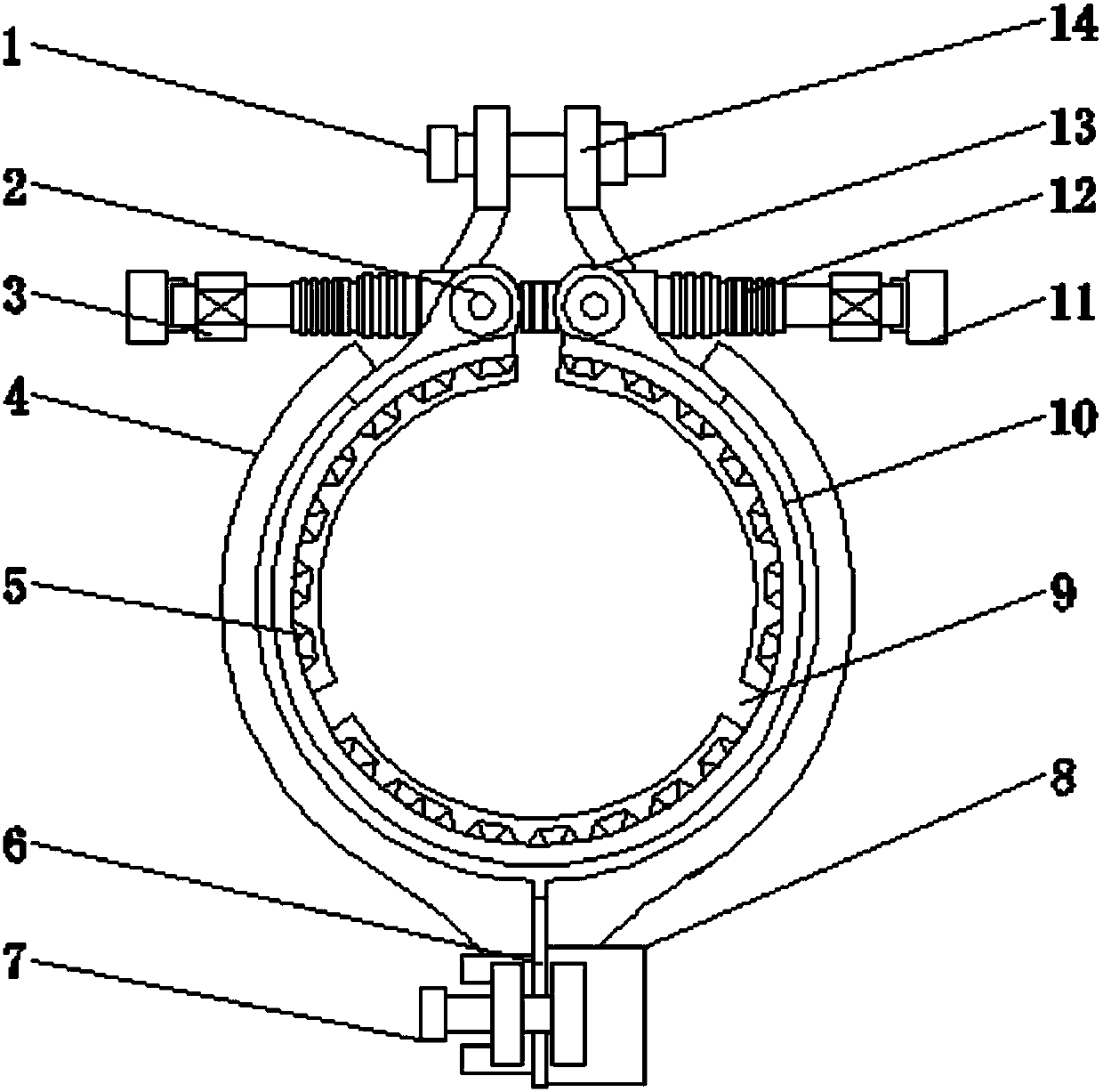 Intelligent locking hoop structure