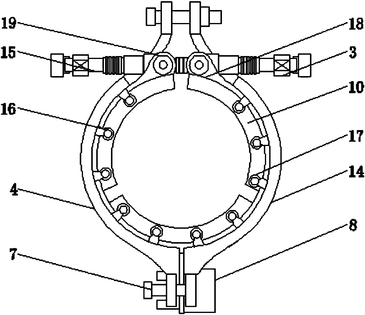 Intelligent locking hoop structure