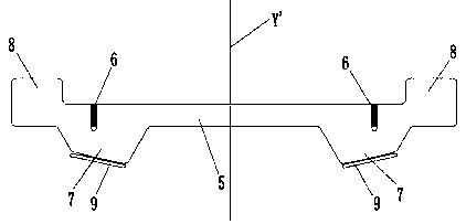 A toe-shaped track beam and a straddle-type monorail transit system