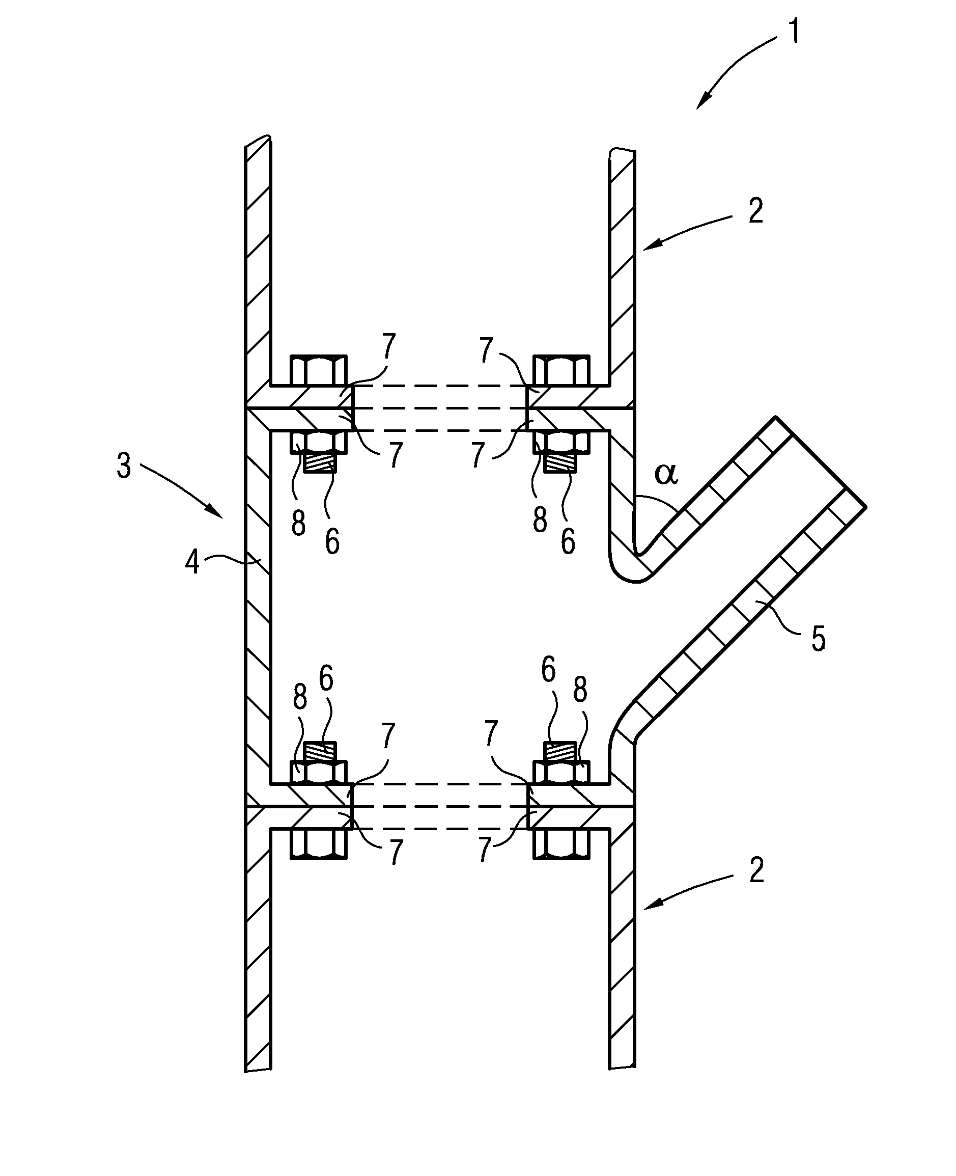 Jacket structure for offshore constructions