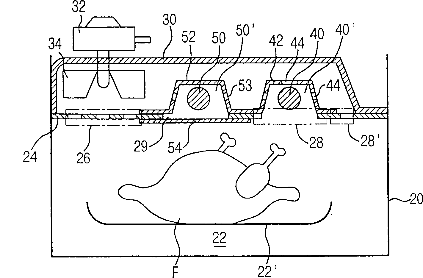 Microwav eoven heater system