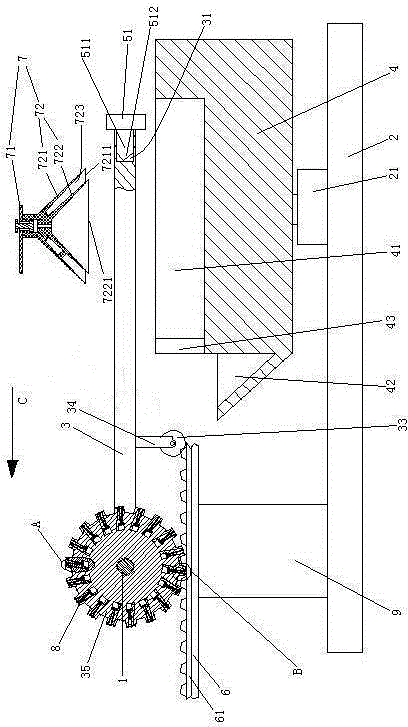 Wood plastic pavilion making method and wood plastic pavilion making tool