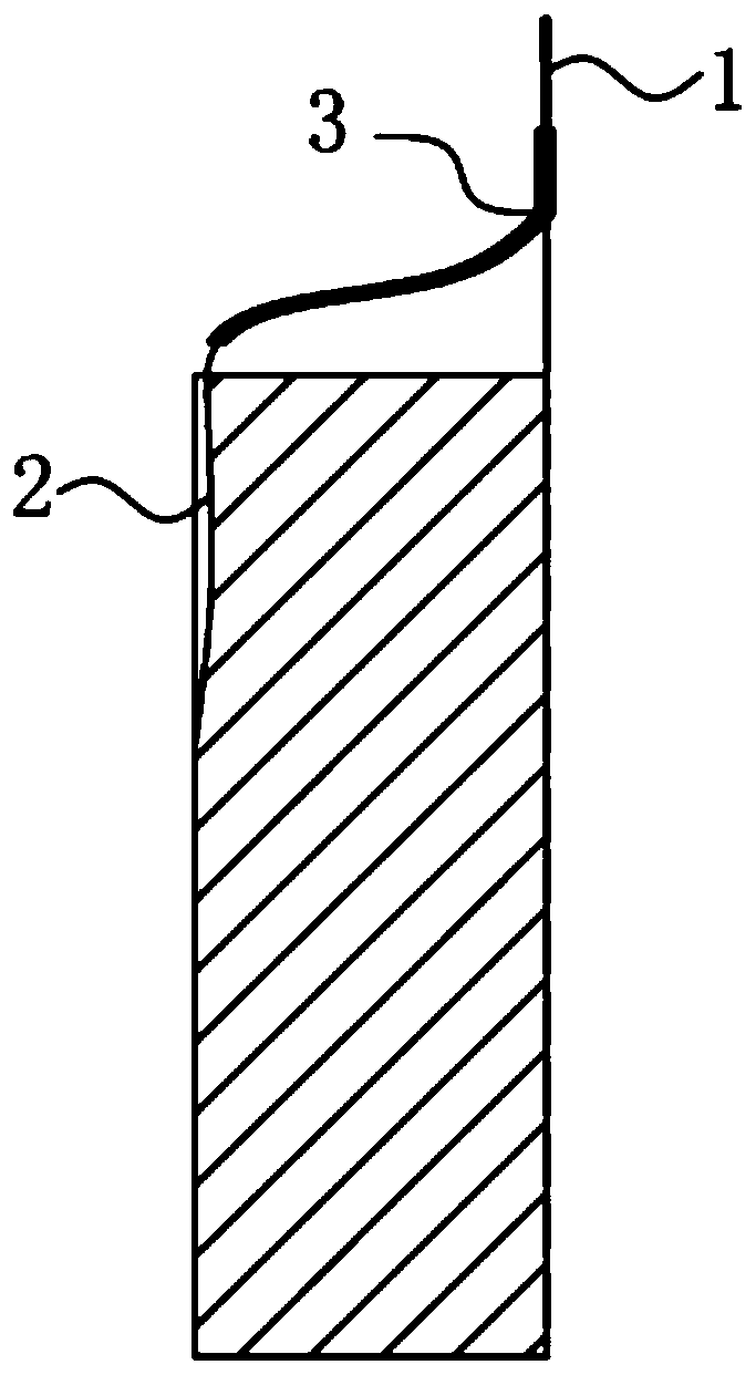 A kind of lug and pole piece transfer structure, battery and manufacturing method thereof