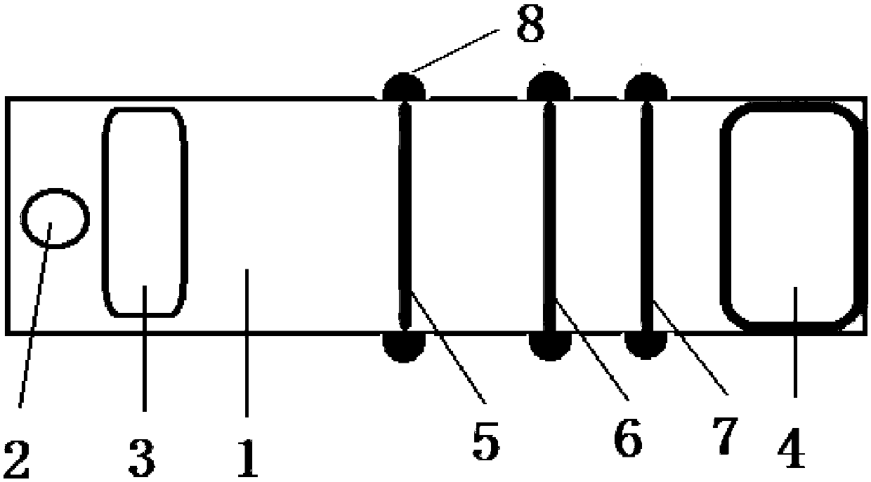 Carbon nanotube composite modified capacitance resistance type immune test strip and preparation method thereof